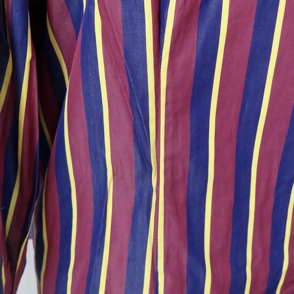J. Crew Thomas Mason Classy Burgundy Navy Stripe Billow Sleeve Blouse NWT - Picture 9 of 12